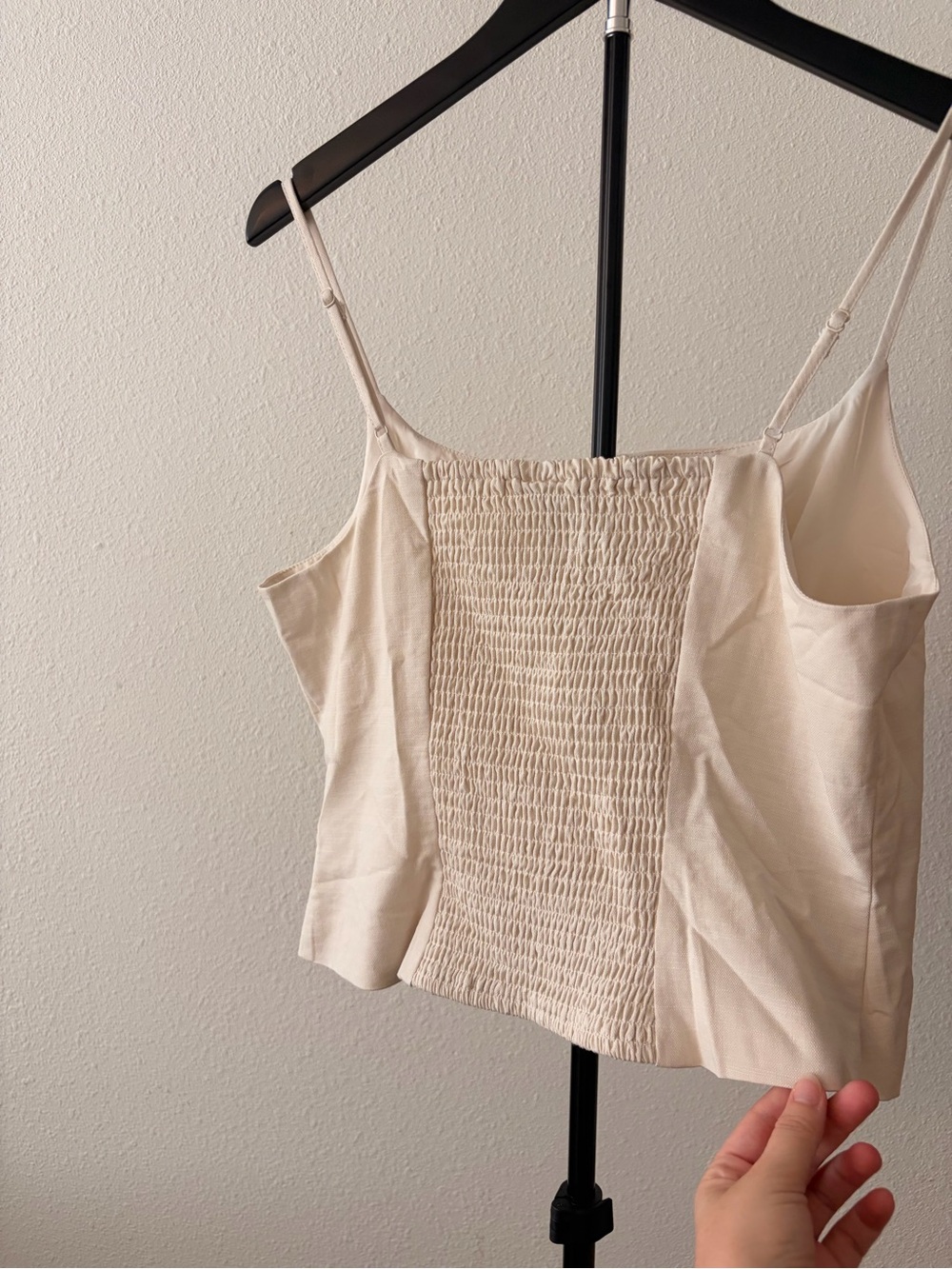 Women’s Cream Button-Front Top - Picture 3 of 4
